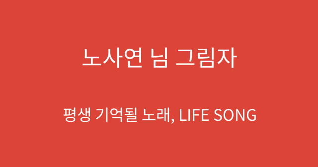 노사연 님 그림자