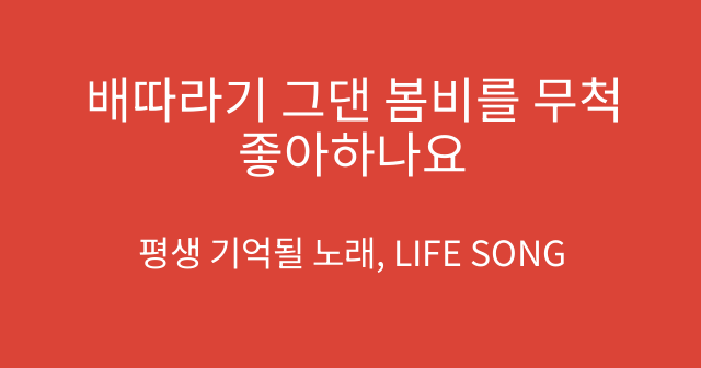 배따라기 그댄 봄비를 무척 좋아하나요